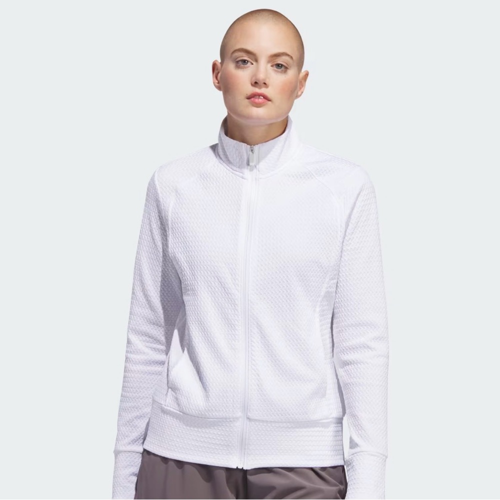 adidas White Textured Jacket